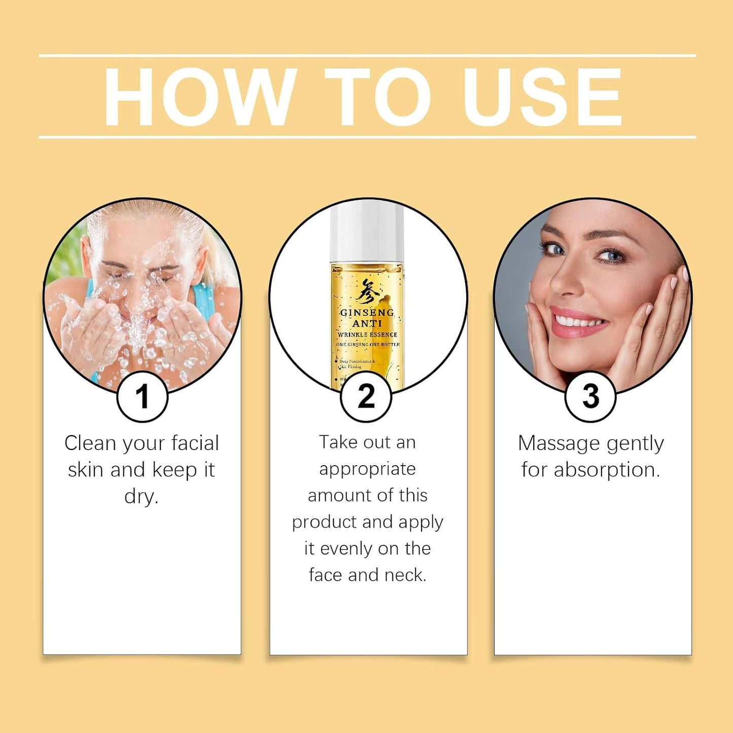 Ginseng Essence Anti-Wrinkle Essence - Rejuvenating Facial Serum for Youthful Skin, Reduces Fine Lines & Wrinkles, Hydrates & Firms Skin, with Natural Ginseng Extract, 4.05 fl oz