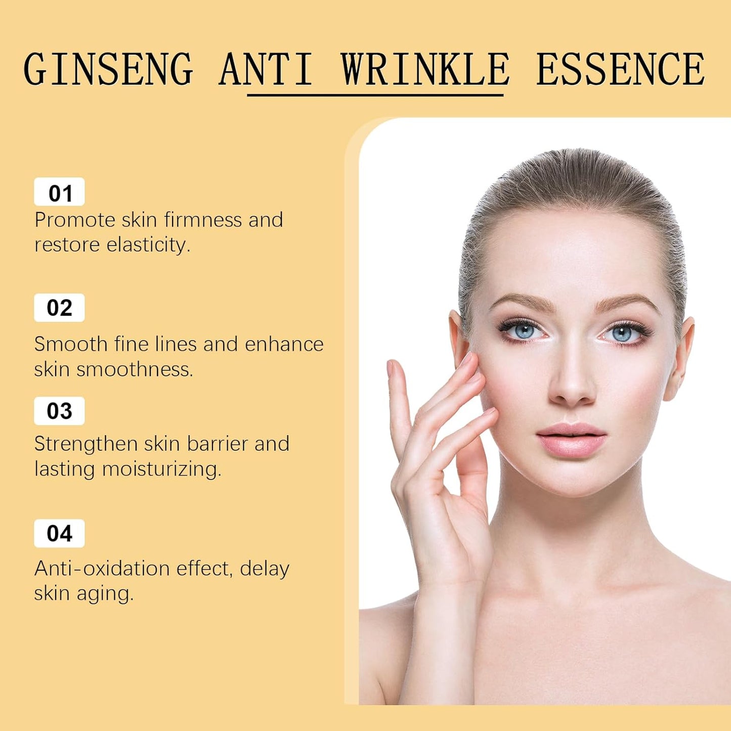 Ginseng Essence Anti-Wrinkle Essence - Rejuvenating Facial Serum for Youthful Skin, Reduces Fine Lines & Wrinkles, Hydrates & Firms Skin, with Natural Ginseng Extract, 4.05 fl oz
