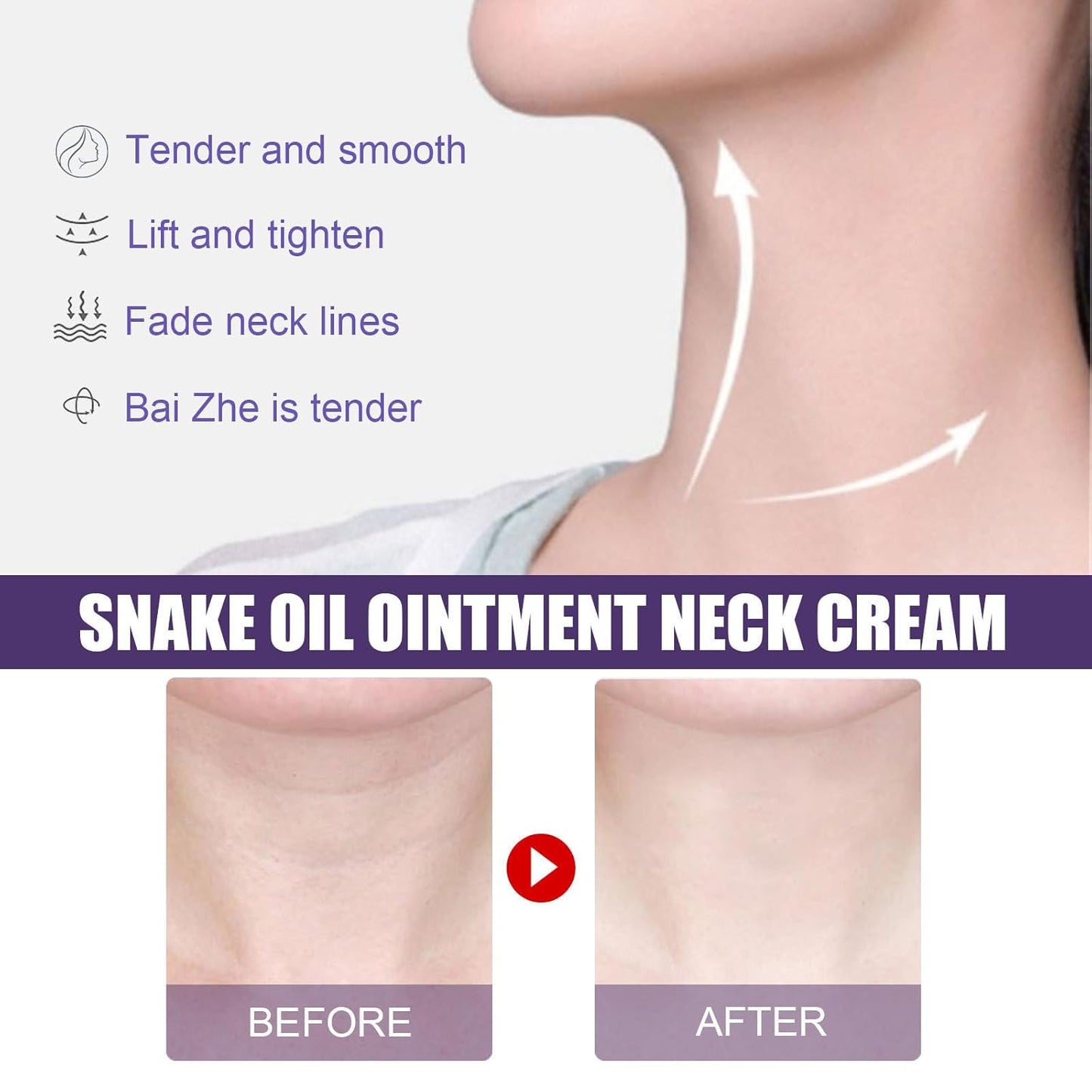Neck Care Stick, Lifting and Firming Neck Cream, Snake Oil Firming Cream, Oil-Nourishing, Snake 0il Tighten Lift Cream for Women