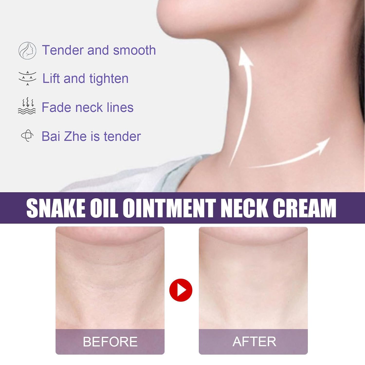 Neck Care Stick, Lifting and Firming Neck Cream, Snake Oil Firming Cream, Oil-Nourishing, Snake 0il Tighten Lift Cream for Women