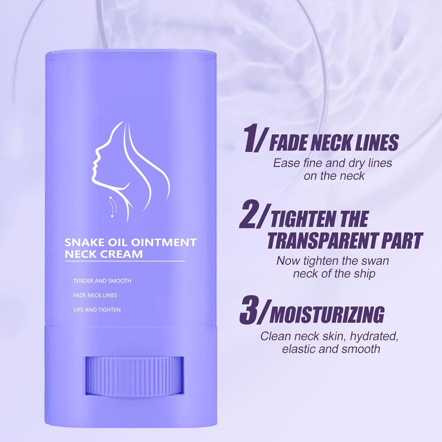 Neck Care Stick, Lifting and Firming Neck Cream, Snake Oil Firming Cream, Oil-Nourishing, Snake 0il Tighten Lift Cream for Women