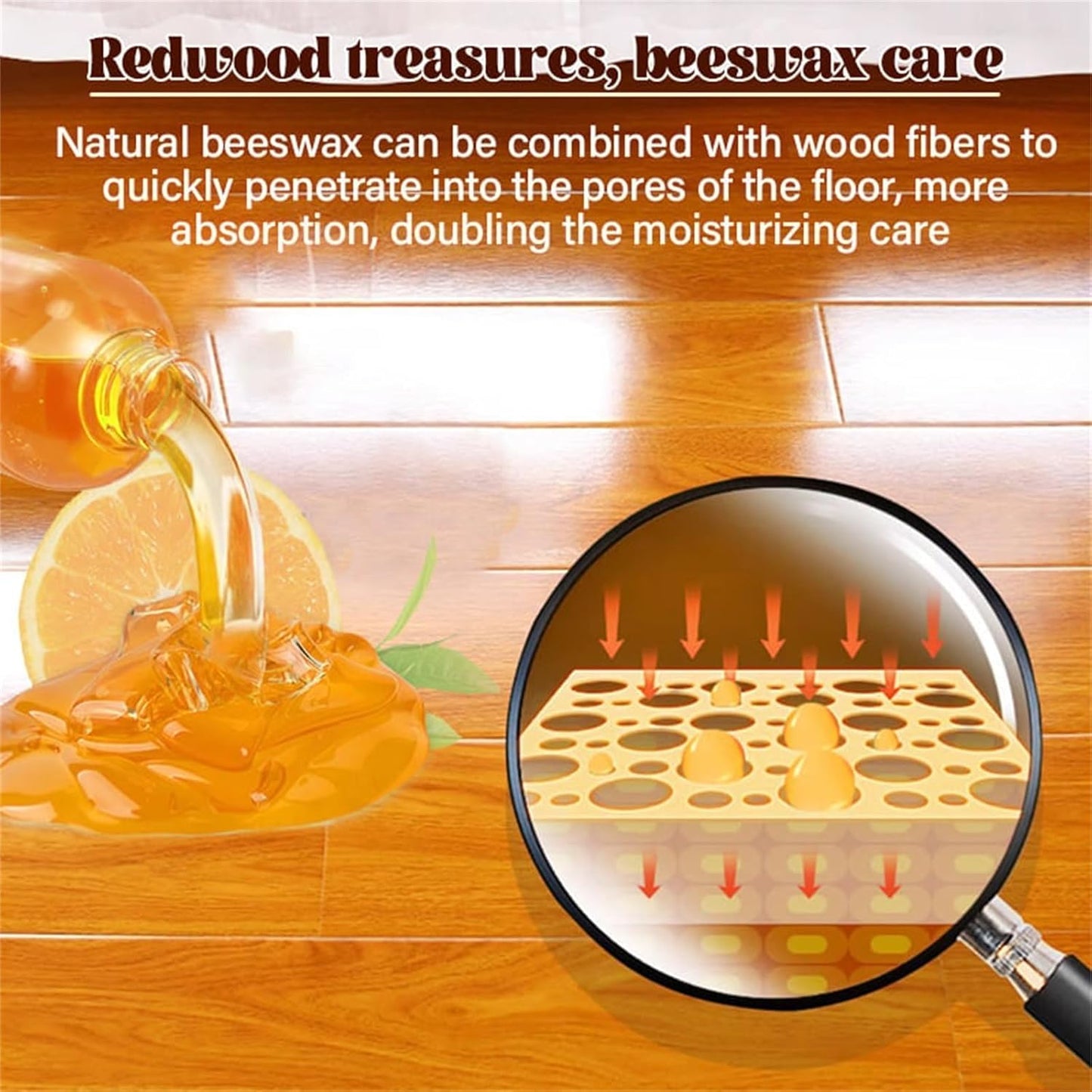 Natural Beeswax & Orange Oil Wood Conditioner, William Weir Beeswax, Wood Care Beeswax Added Orange Oil, Beeswax Furniture Polish, Beeswax Polishing (3)