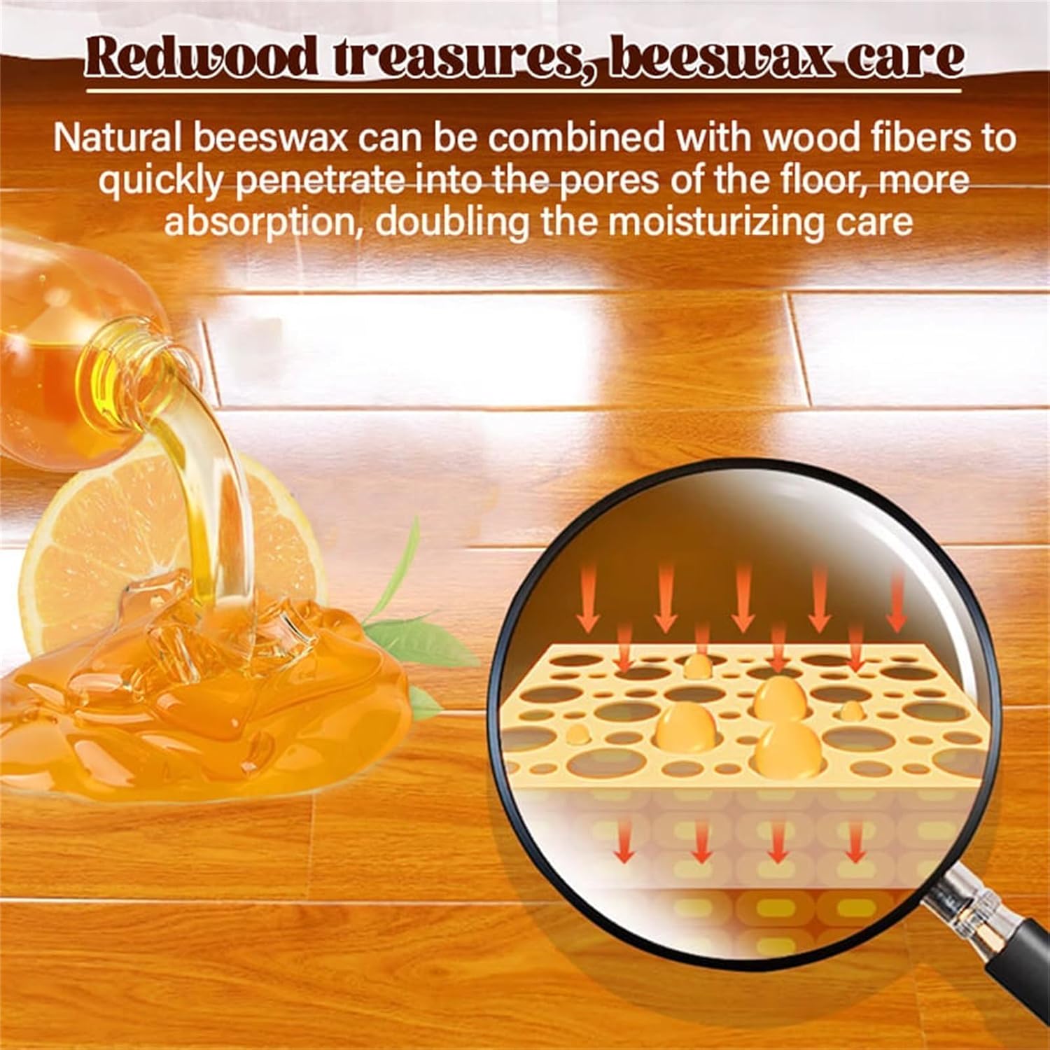 Natural Beeswax & Orange Oil Wood Conditioner, William Weir Beeswax, Wood Care Beeswax Added Orange Oil, Beeswax Furniture Polish, Beeswax Polishing (3)