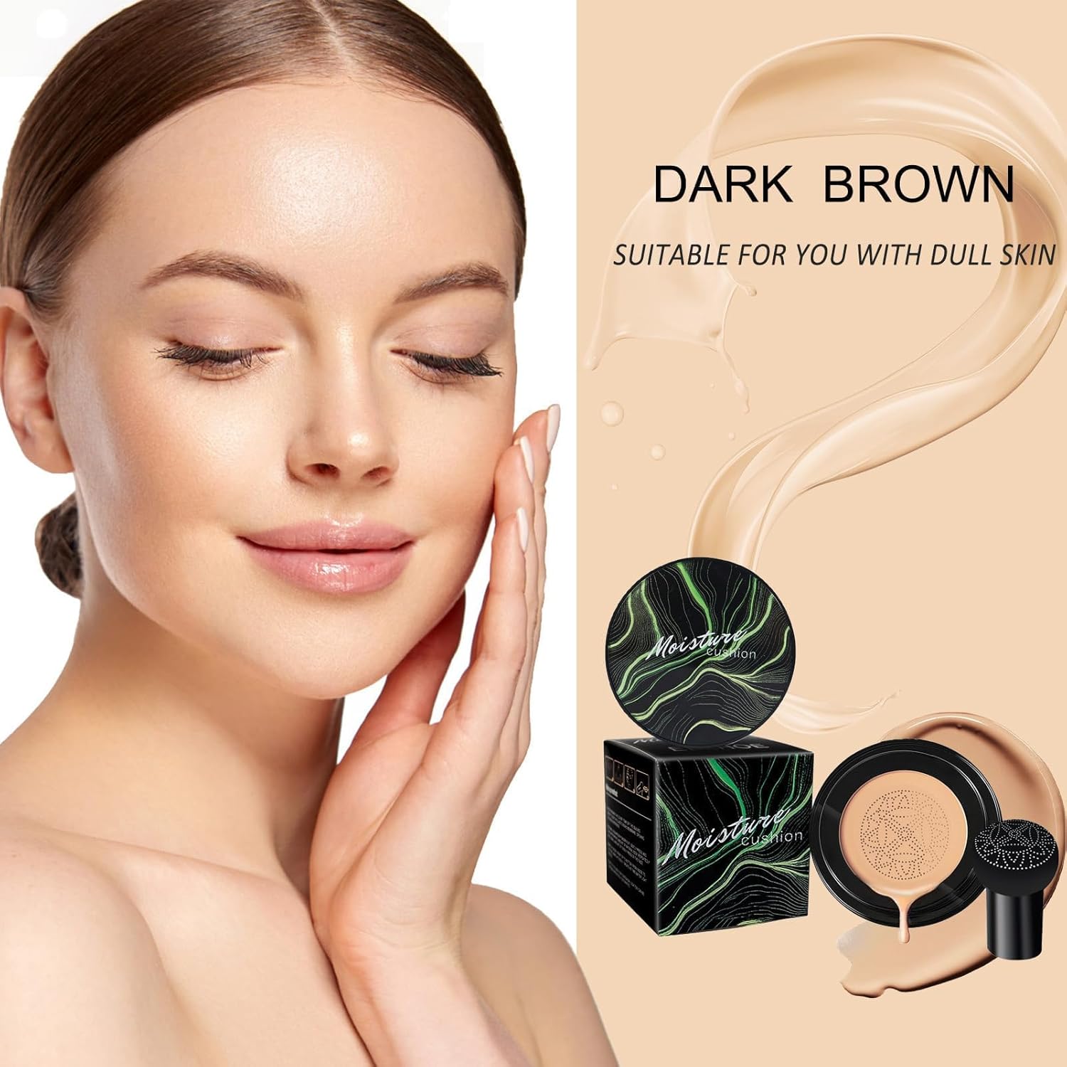 CC Cream Foundation, Moisturizing Concealer Waterproof Oil Control Long-Lasting Nude Makeup Even Skin Tone for All Skin Types