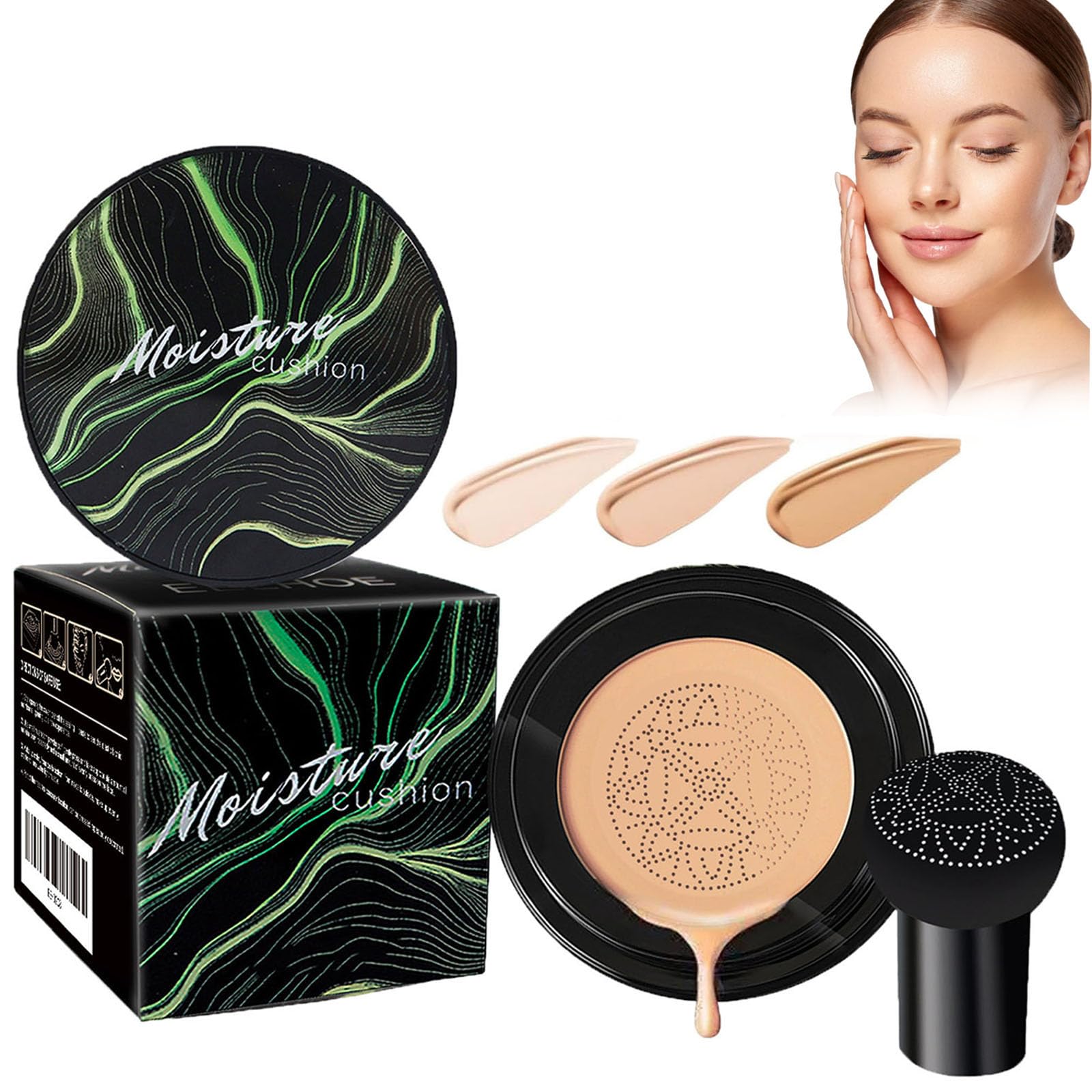 CC Cream Foundation, Moisturizing Concealer Waterproof Oil Control Long-Lasting Nude Makeup Even Skin Tone for All Skin Types