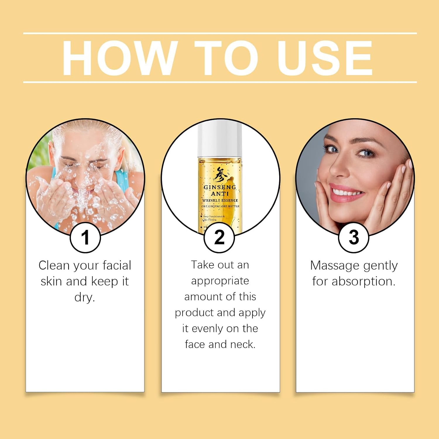 Ginseng Essence Anti-Wrinkle Essence - Rejuvenating Facial Serum for Youthful Skin, Reduces Fine Lines & Wrinkles, Hydrates & Firms Skin, with Natural Ginseng Extract, 4.05 fl oz